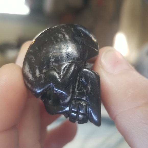 Zebra Jasper Carved Skull - Picture 5 of 8